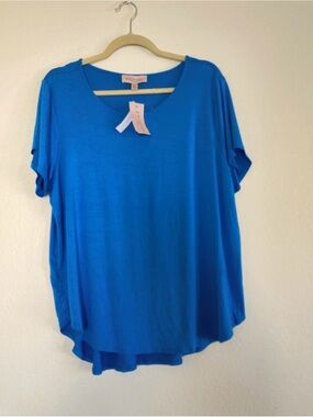 Philosophy Vivid Blue Scoop Neck Crop Top